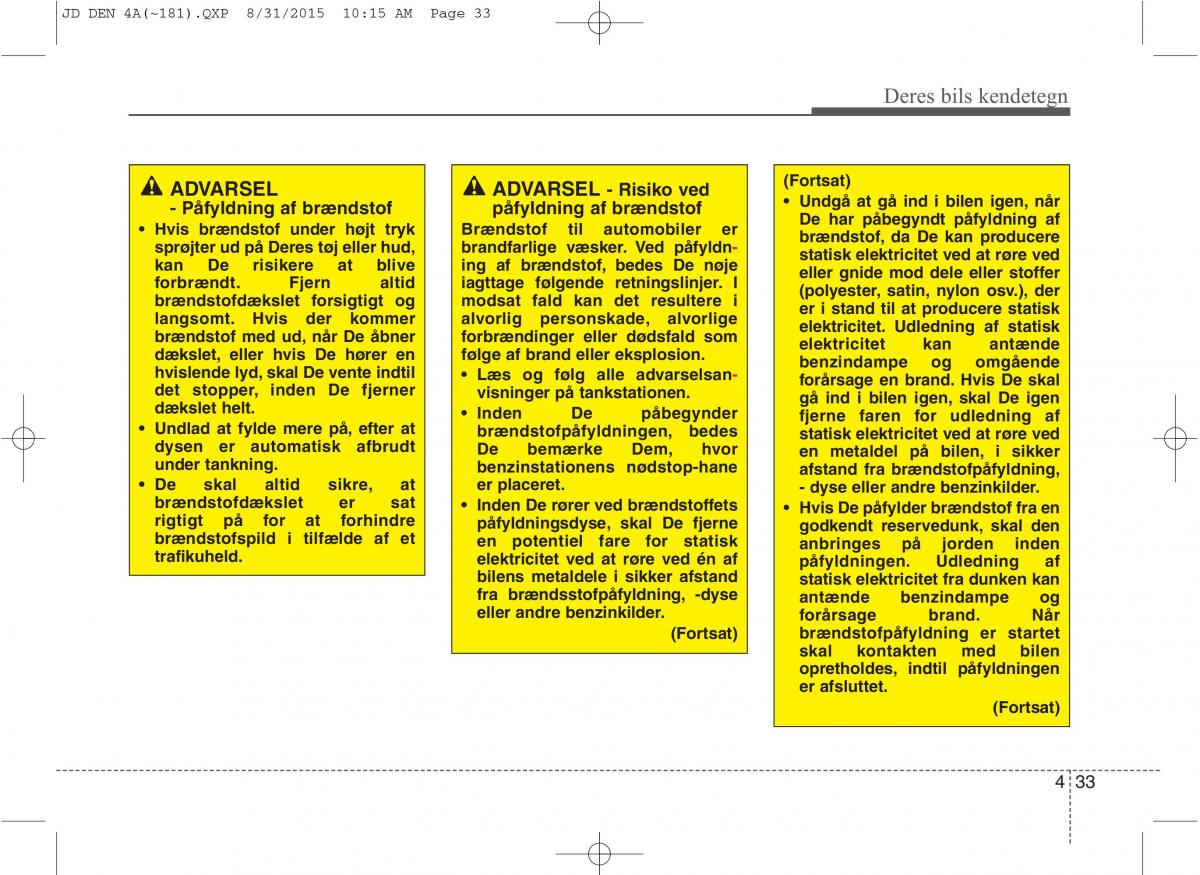 KIA Ceed II 2 Bilens instruktionsbog / page 117