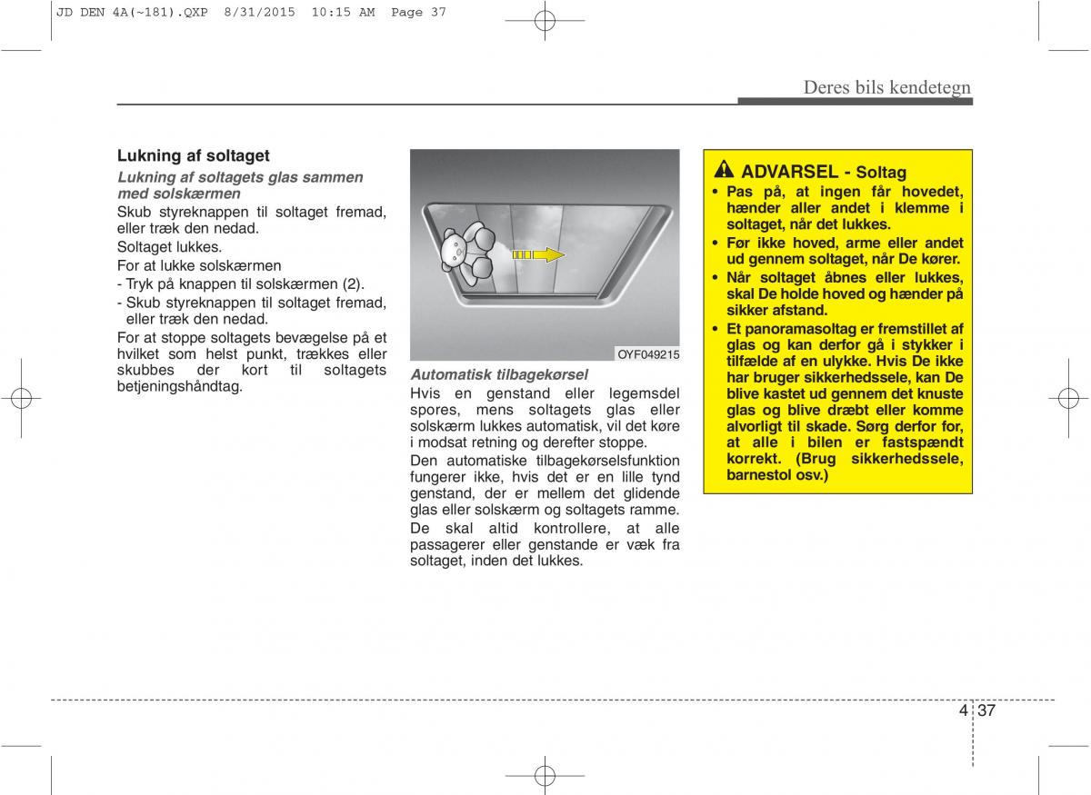 KIA Ceed II 2 Bilens instruktionsbog / page 121