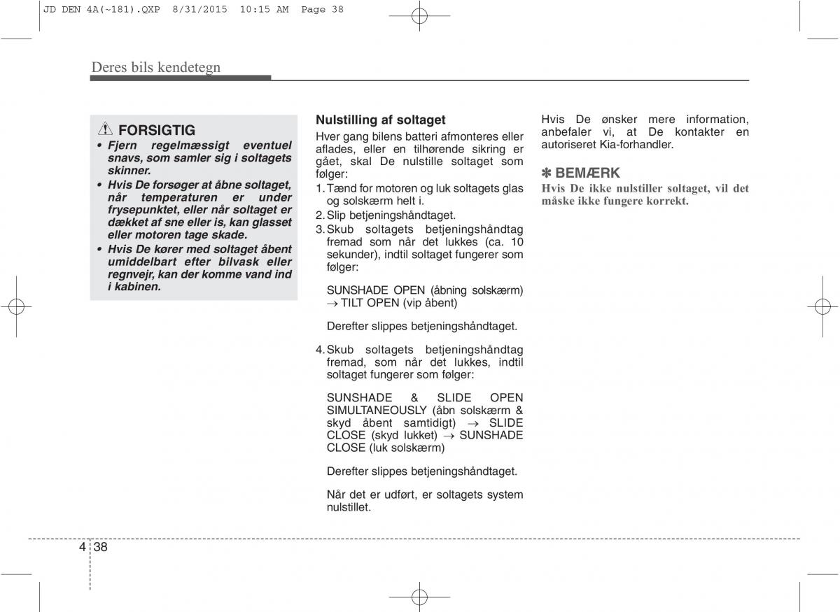 KIA Ceed II 2 Bilens instruktionsbog / page 122