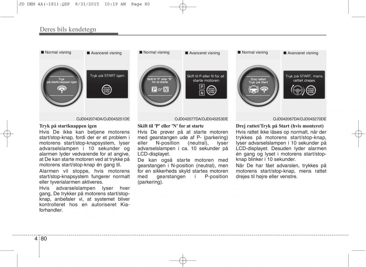 KIA Ceed II 2 Bilens instruktionsbog / page 164