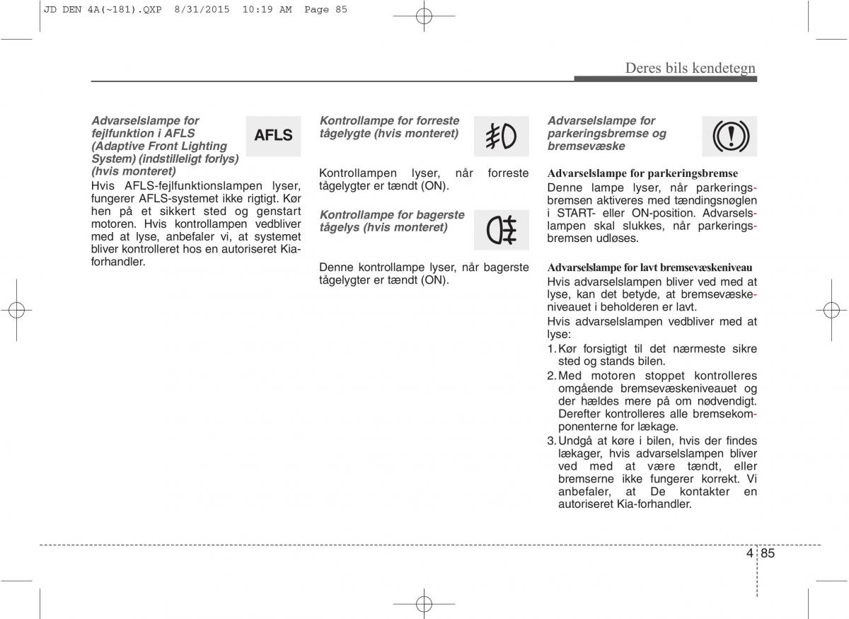 KIA Ceed II 2 Bilens instruktionsbog / page 169