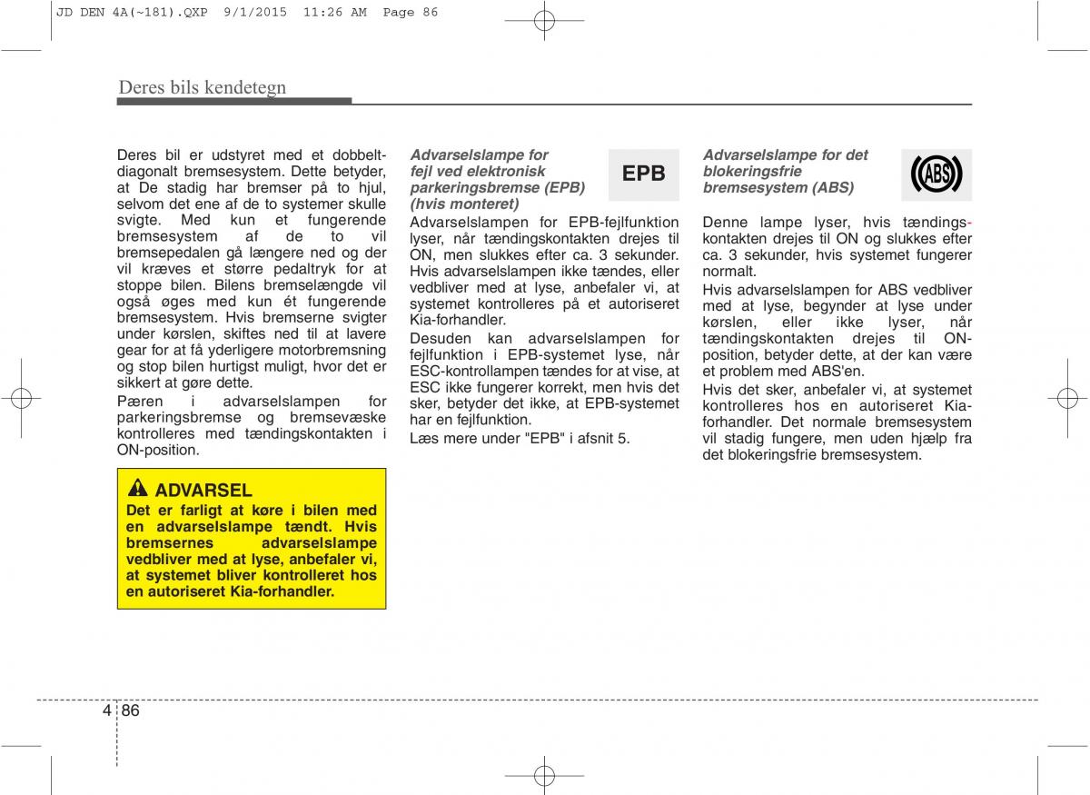 KIA Ceed II 2 Bilens instruktionsbog / page 170