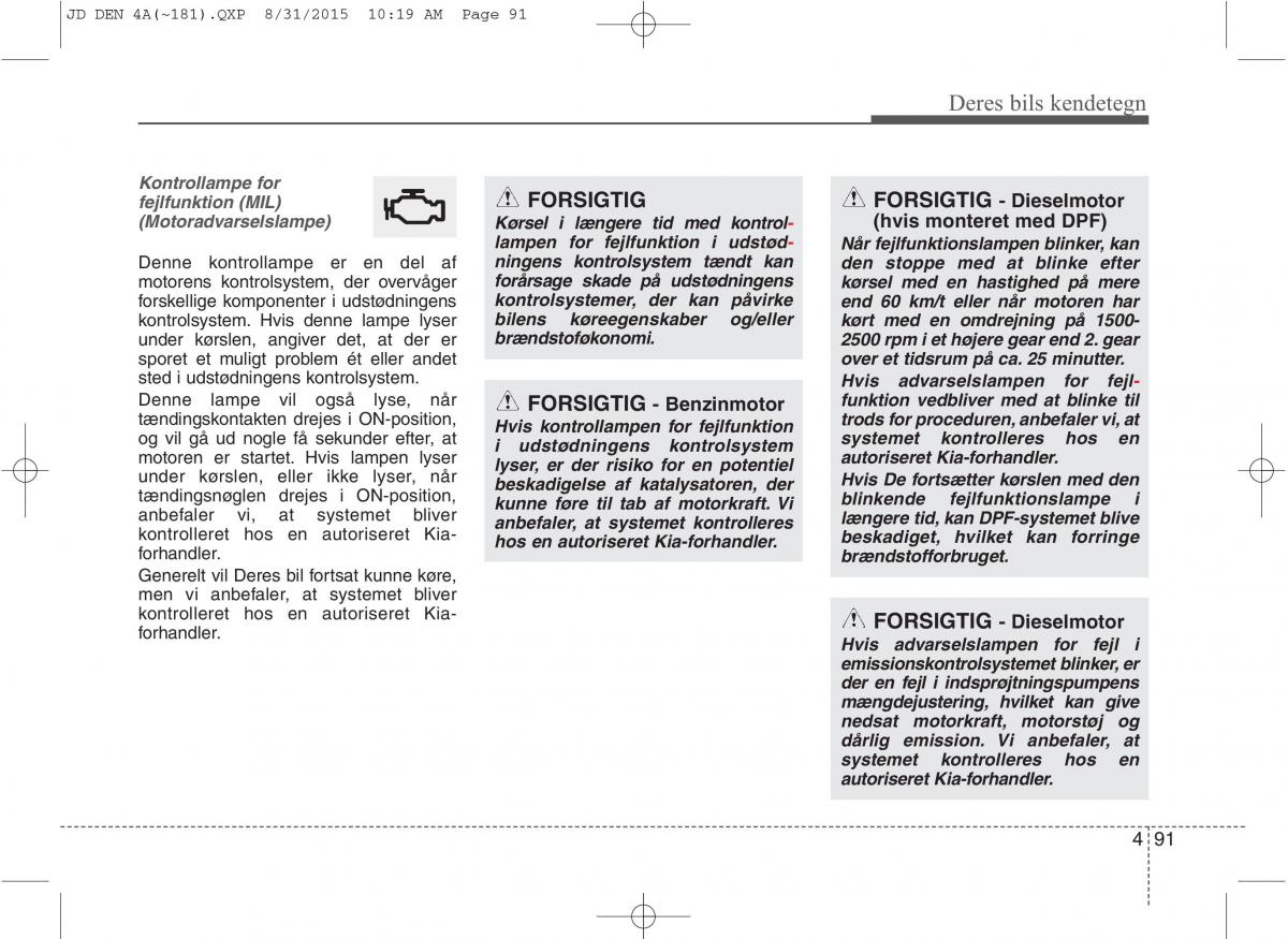 KIA Ceed II 2 Bilens instruktionsbog / page 175