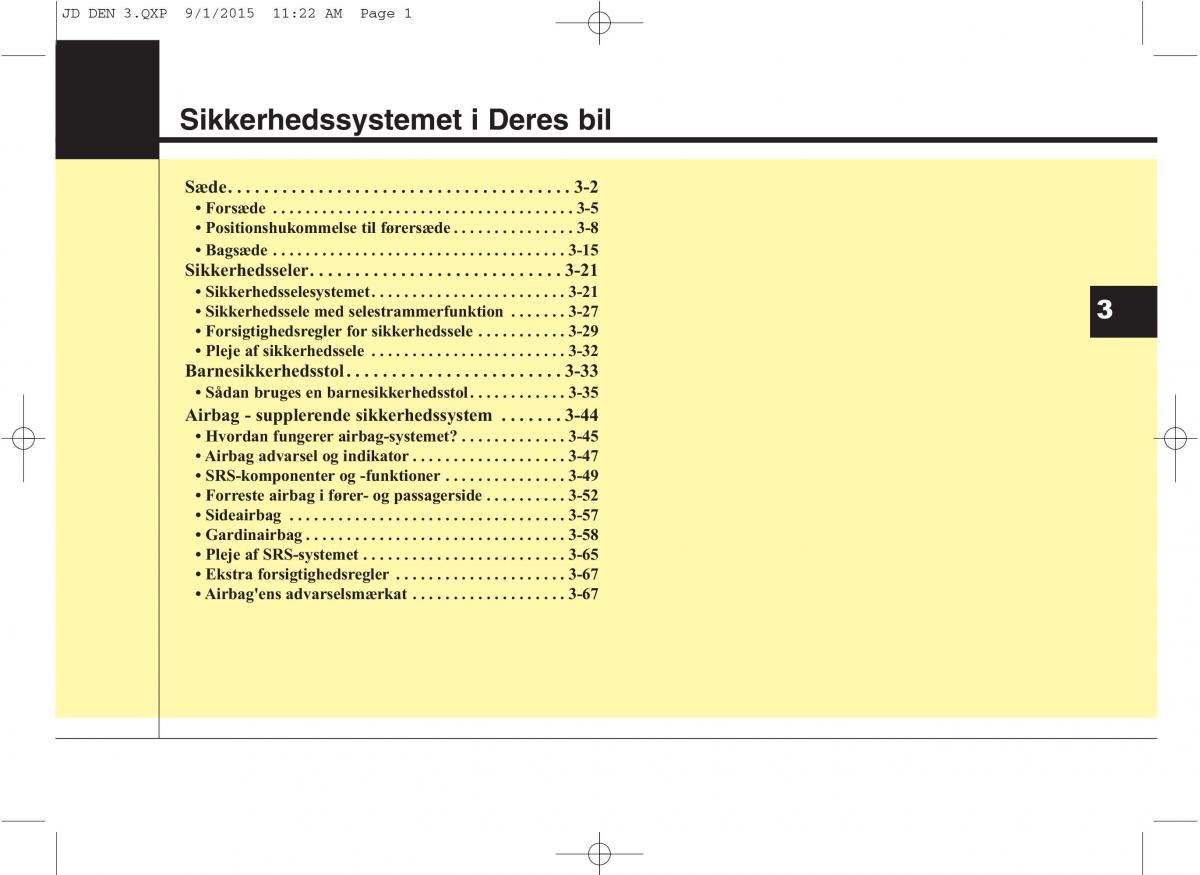 KIA Ceed II 2 Bilens instruktionsbog / page 18