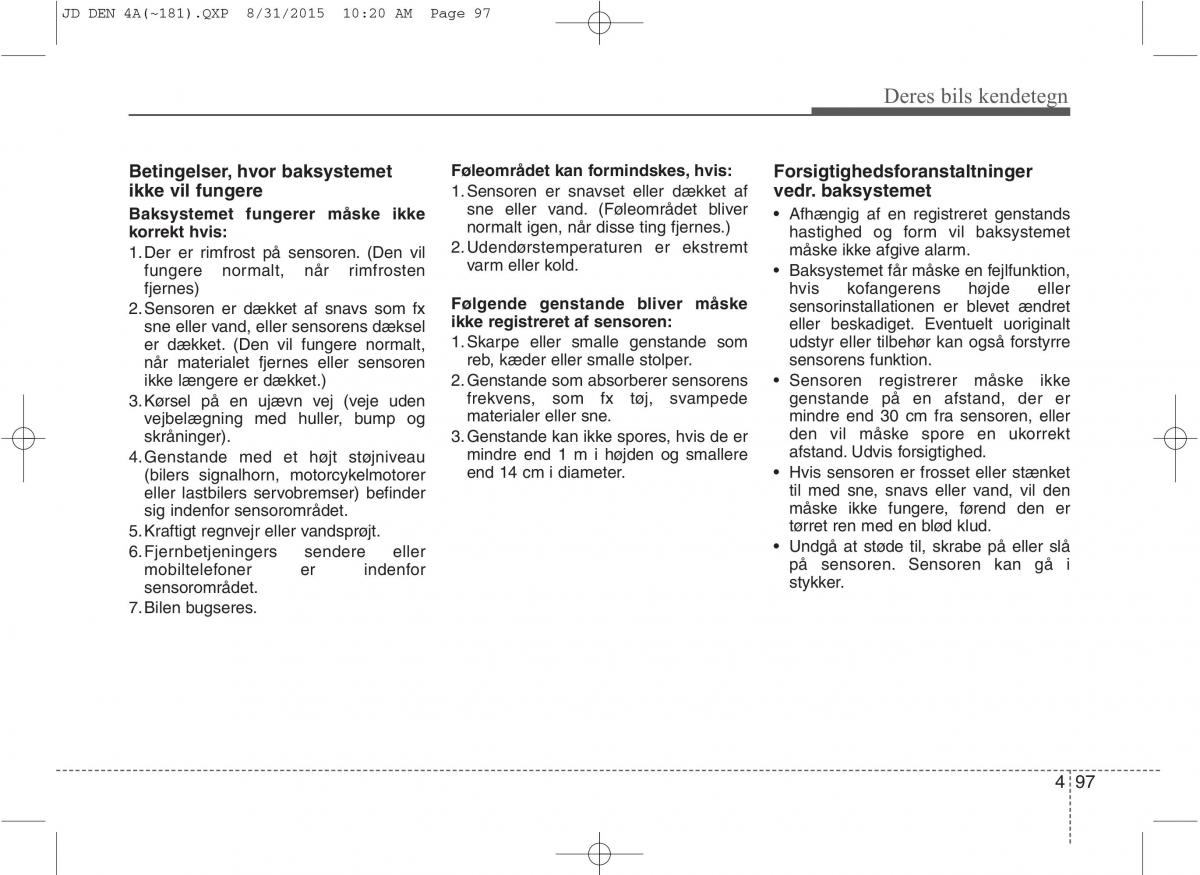 KIA Ceed II 2 Bilens instruktionsbog / page 181