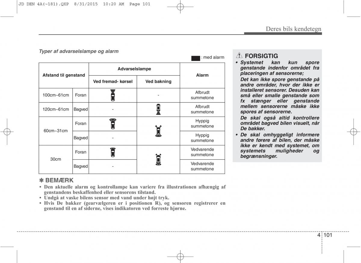 KIA Ceed II 2 Bilens instruktionsbog / page 185