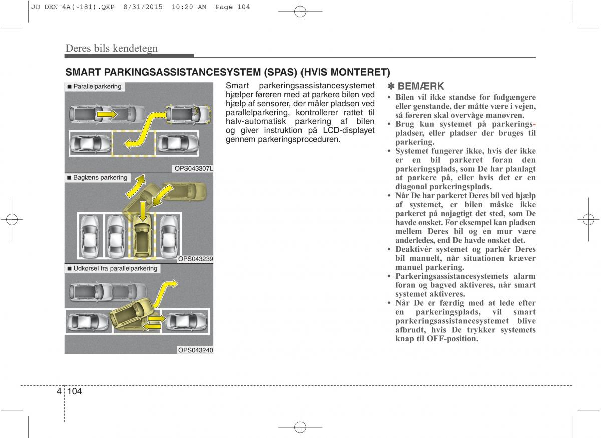 KIA Ceed II 2 Bilens instruktionsbog / page 188