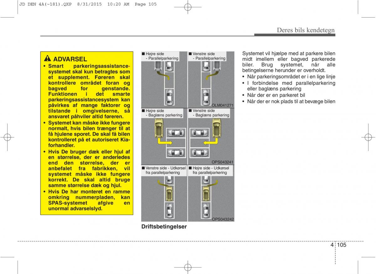 KIA Ceed II 2 Bilens instruktionsbog / page 189