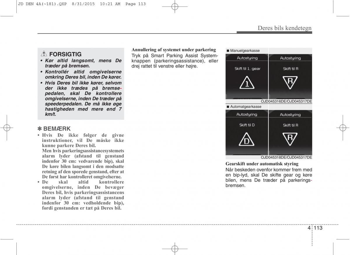 KIA Ceed II 2 Bilens instruktionsbog / page 197