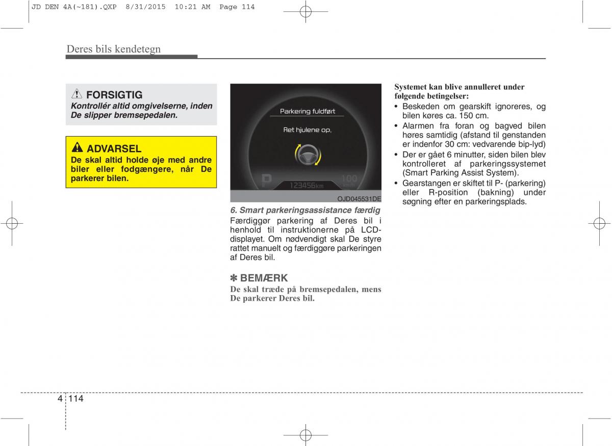 KIA Ceed II 2 Bilens instruktionsbog / page 198