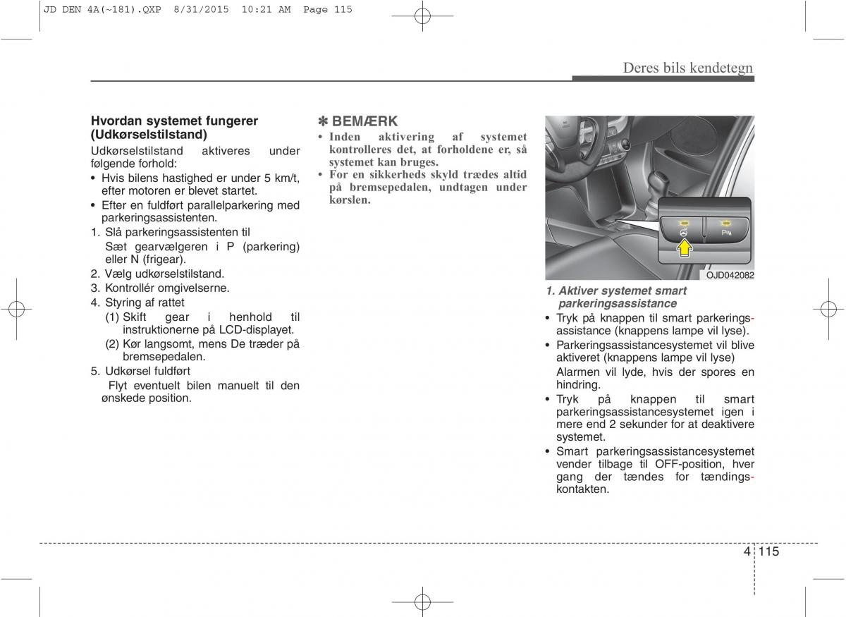 KIA Ceed II 2 Bilens instruktionsbog / page 199