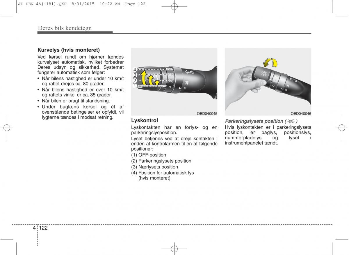 KIA Ceed II 2 Bilens instruktionsbog / page 206