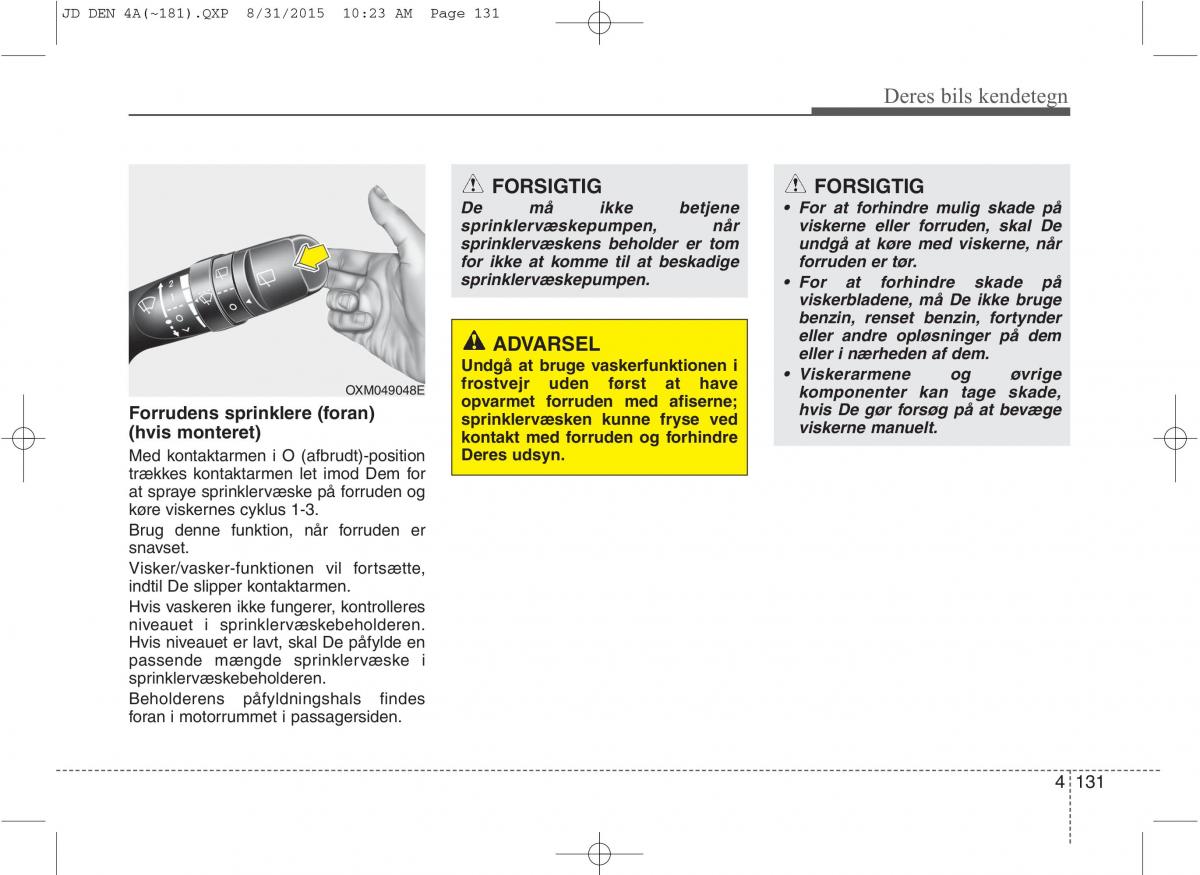 KIA Ceed II 2 Bilens instruktionsbog / page 215