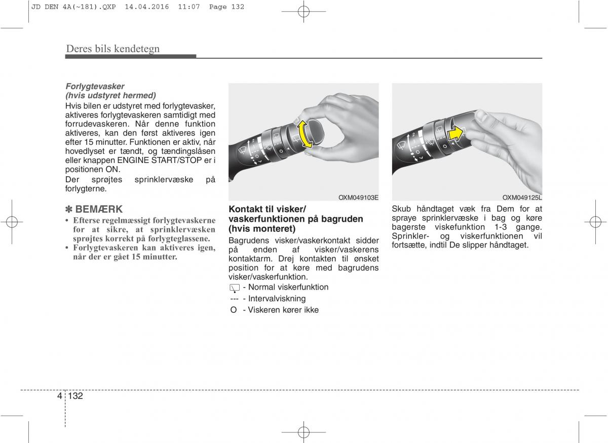 KIA Ceed II 2 Bilens instruktionsbog / page 216