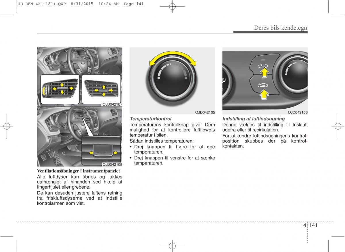 KIA Ceed II 2 Bilens instruktionsbog / page 225