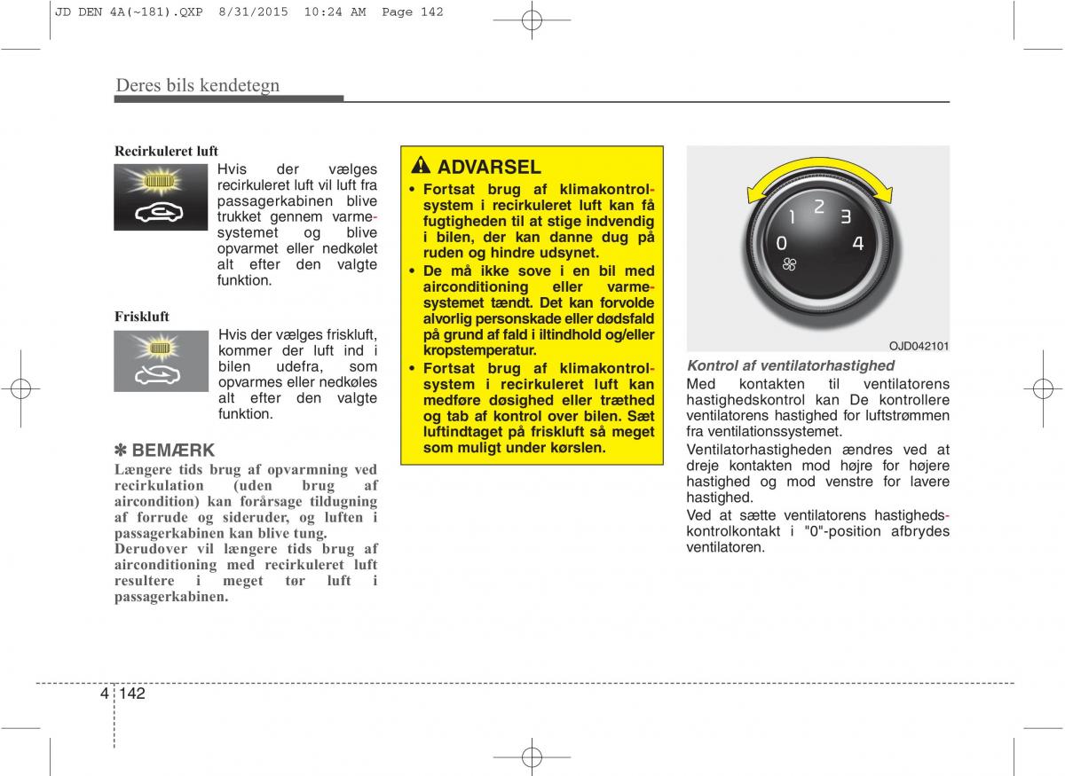 KIA Ceed II 2 Bilens instruktionsbog / page 226