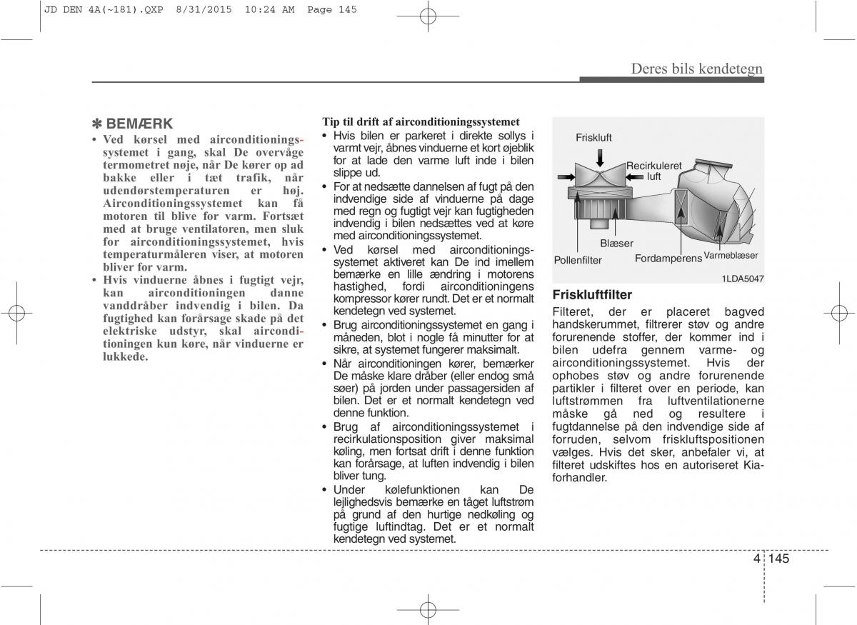 KIA Ceed II 2 Bilens instruktionsbog / page 229