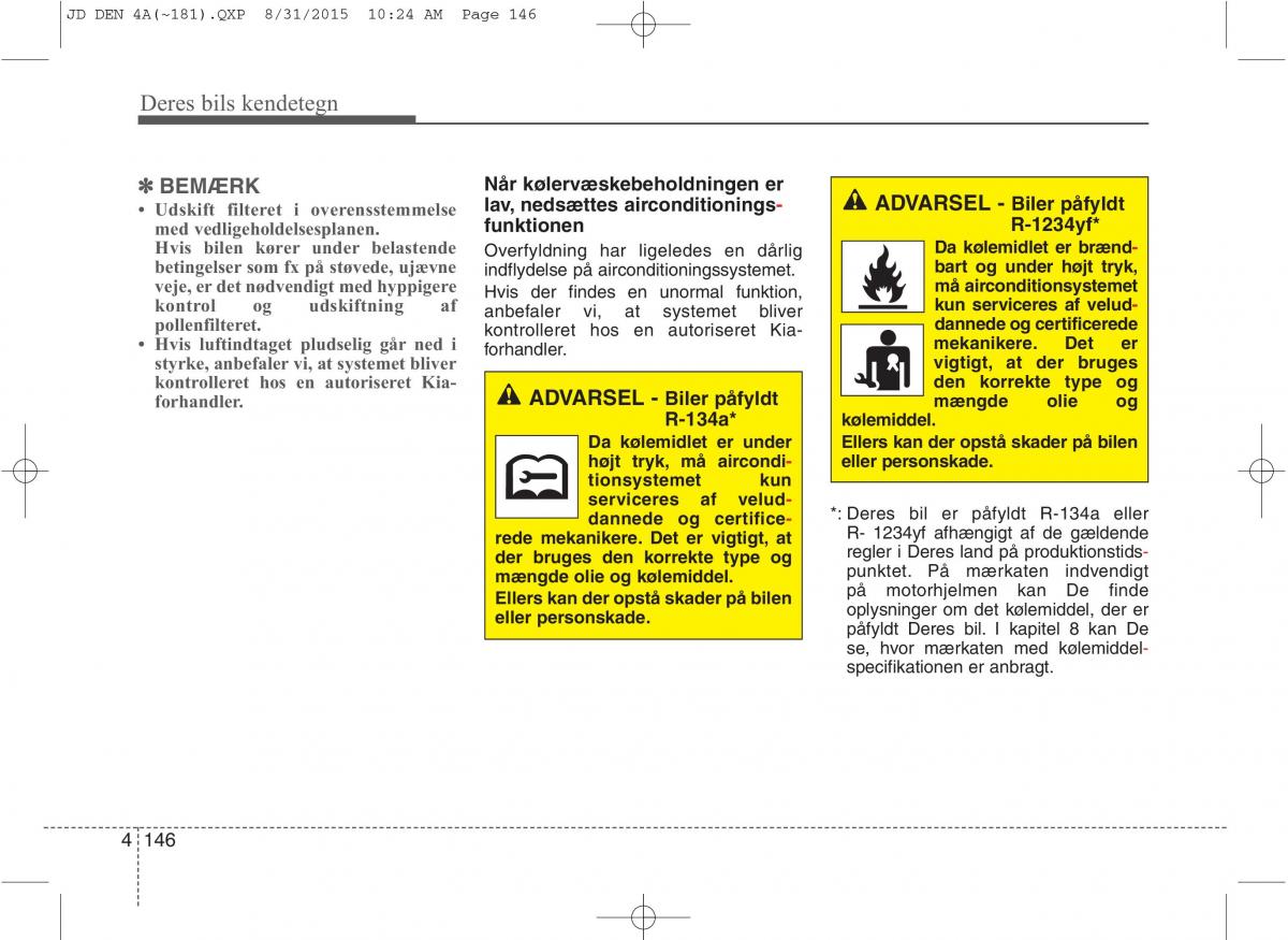 KIA Ceed II 2 Bilens instruktionsbog / page 230