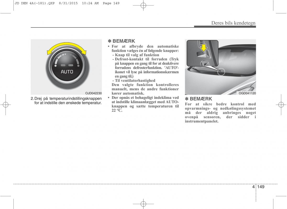 KIA Ceed II 2 Bilens instruktionsbog / page 233