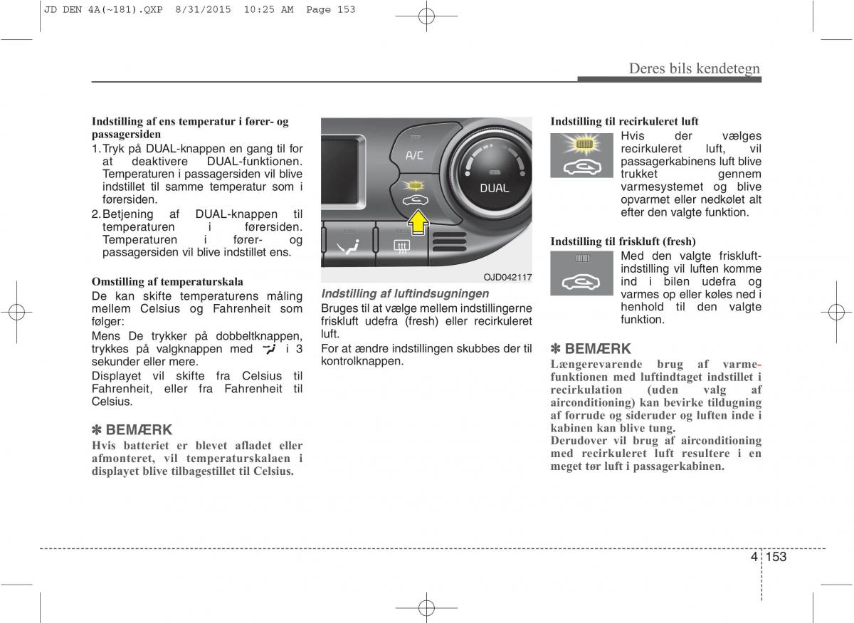 KIA Ceed II 2 Bilens instruktionsbog / page 237