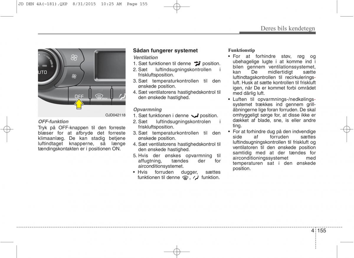 KIA Ceed II 2 Bilens instruktionsbog / page 239