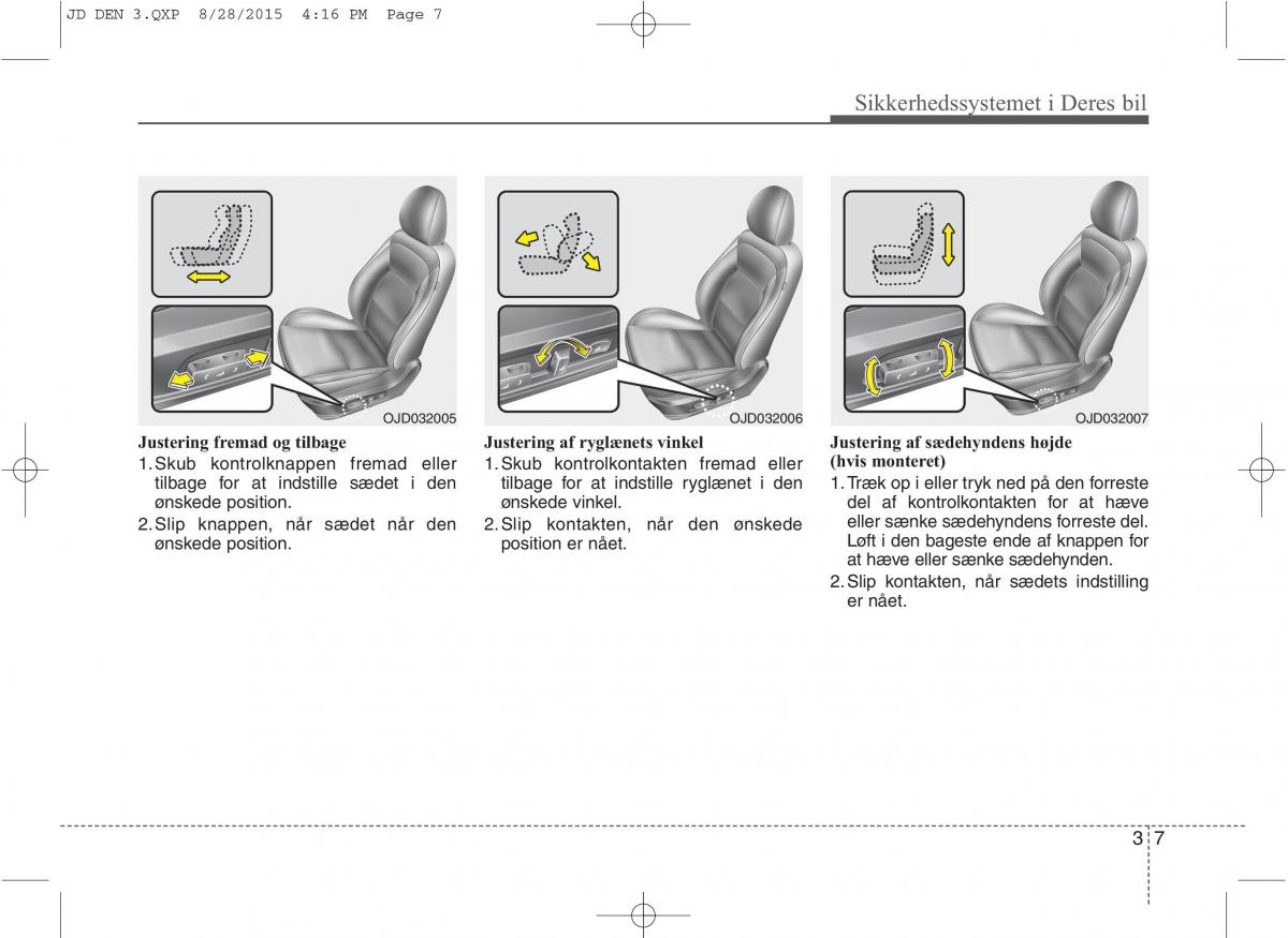 KIA Ceed II 2 Bilens instruktionsbog / page 24