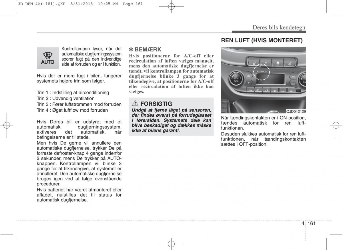 KIA Ceed II 2 Bilens instruktionsbog / page 245