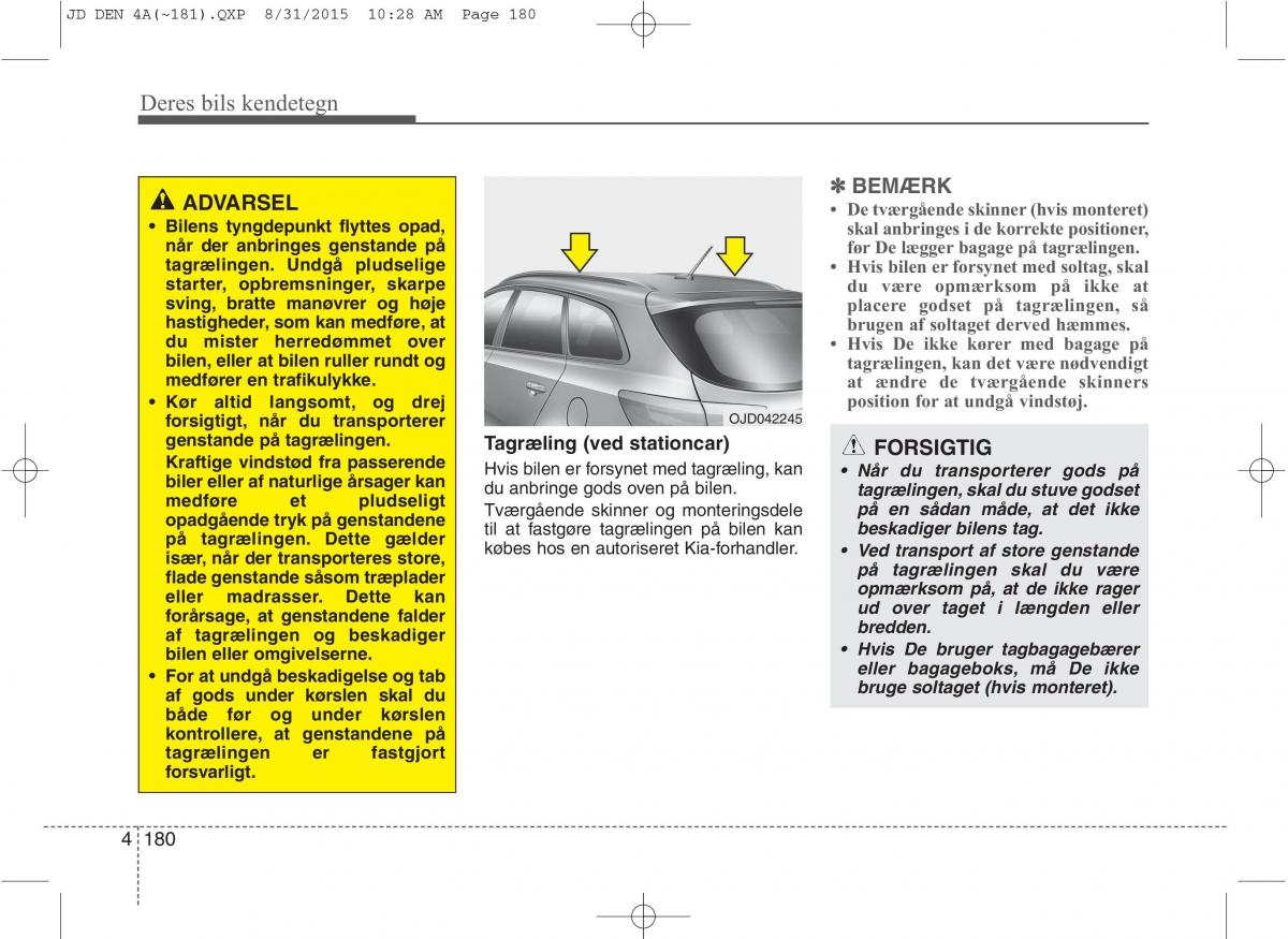 KIA Ceed II 2 Bilens instruktionsbog / page 264