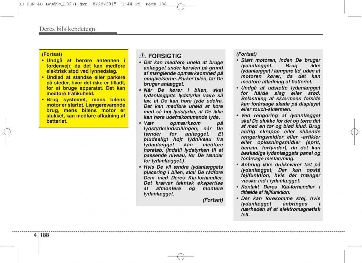 KIA Ceed II 2 Bilens instruktionsbog / page 272