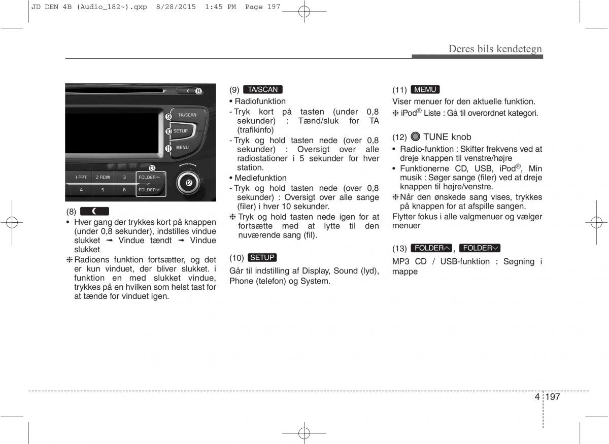 KIA Ceed II 2 Bilens instruktionsbog / page 281