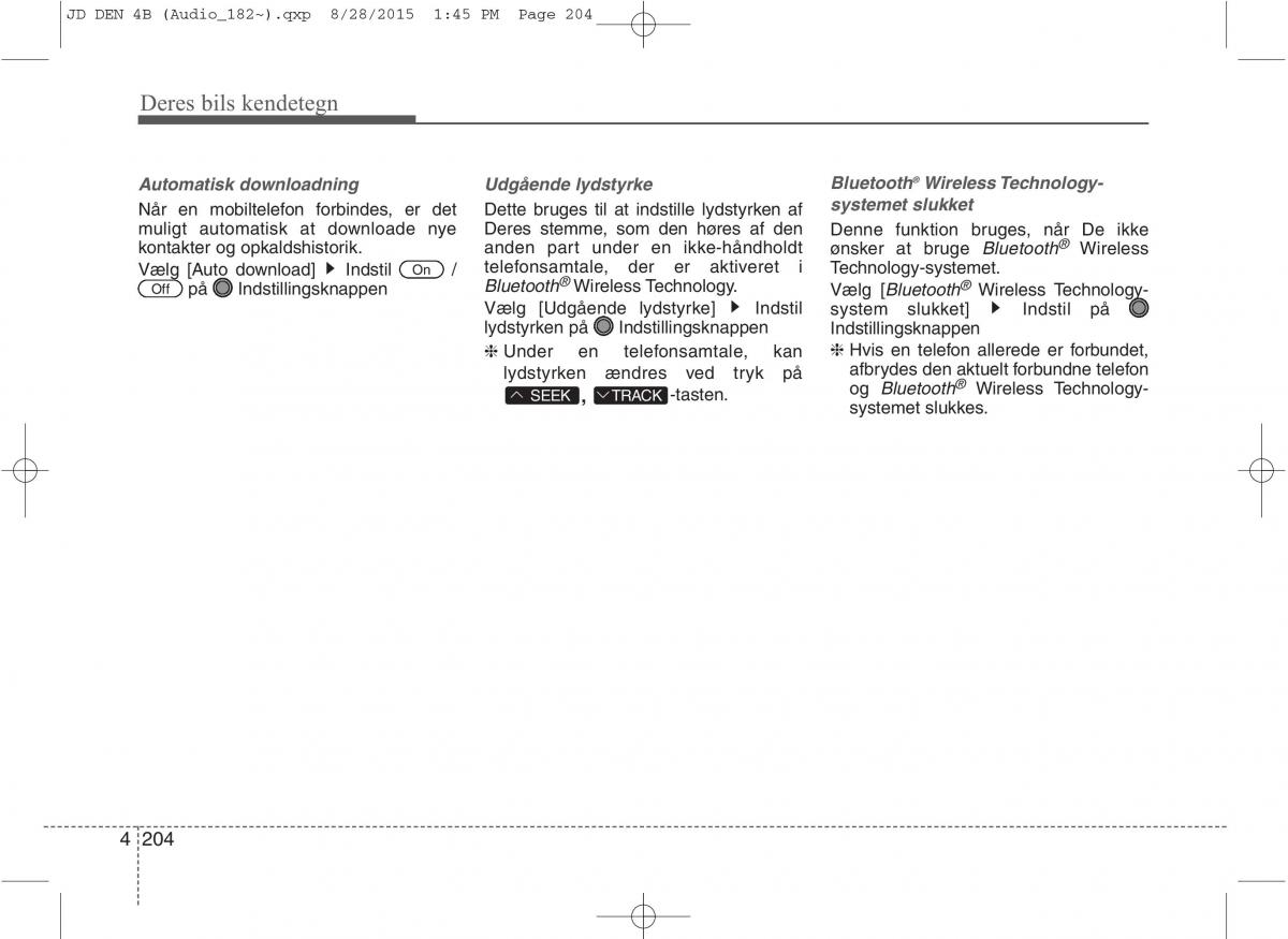 KIA Ceed II 2 Bilens instruktionsbog / page 288