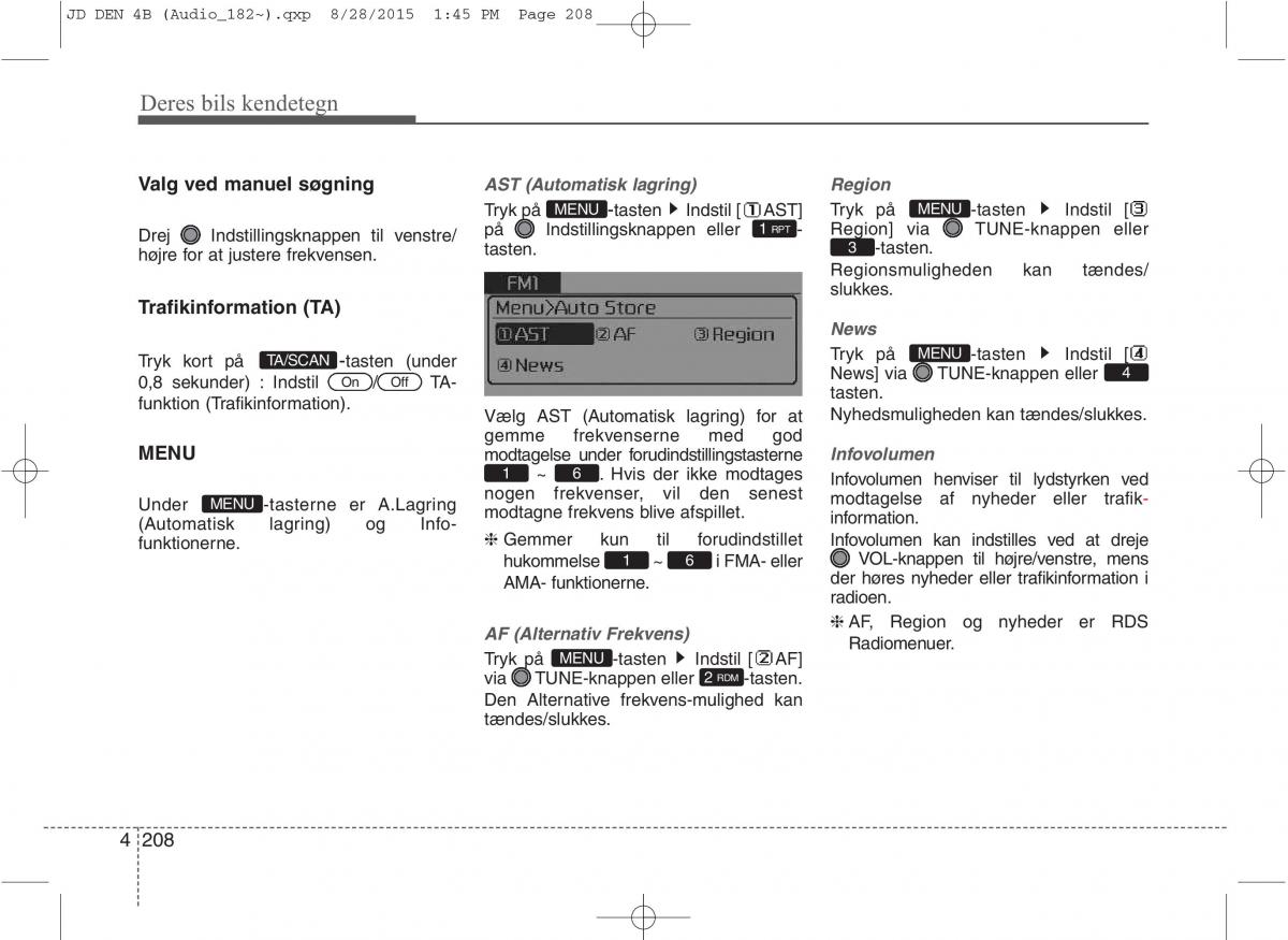 KIA Ceed II 2 Bilens instruktionsbog / page 292