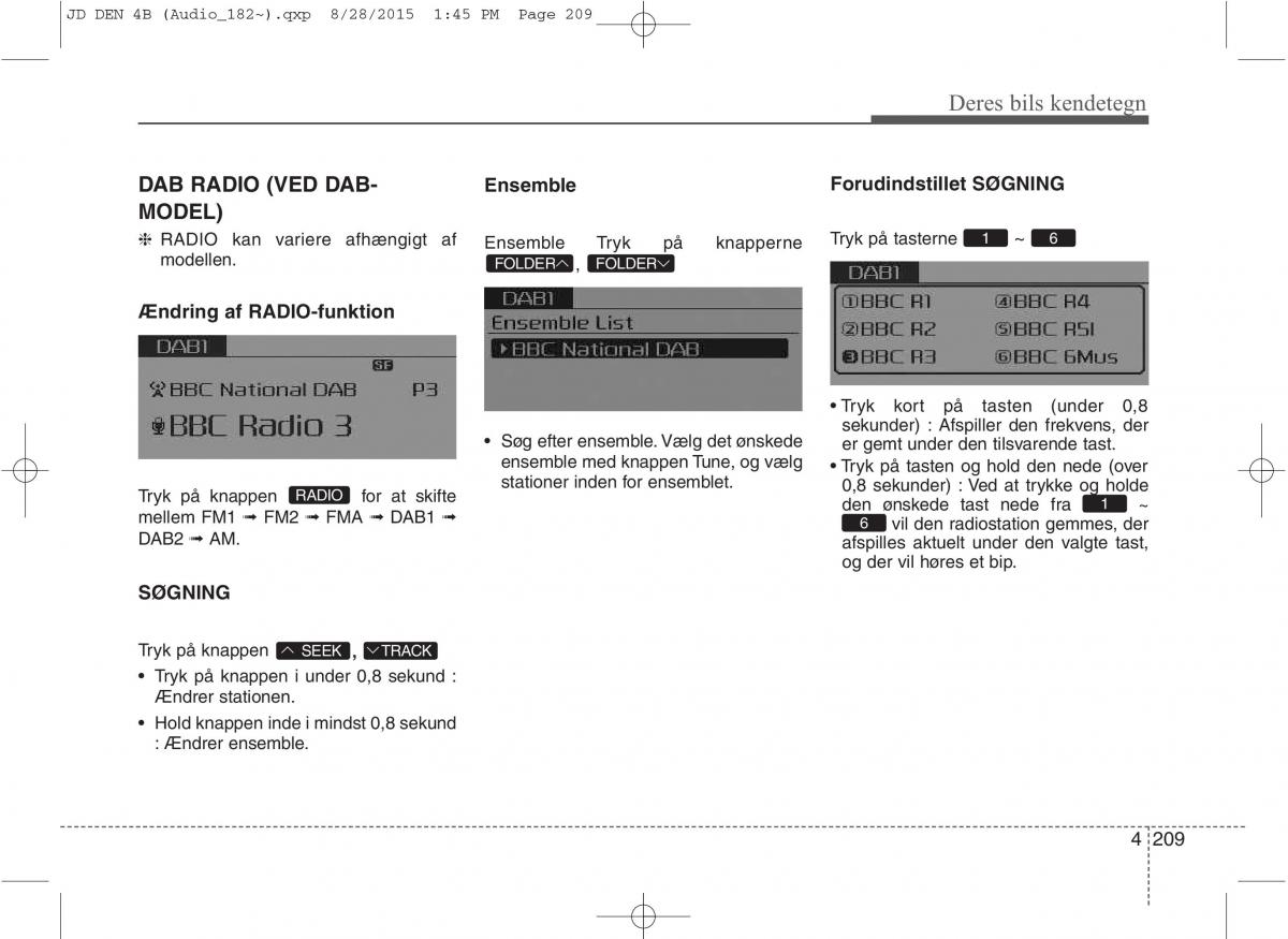 KIA Ceed II 2 Bilens instruktionsbog / page 293