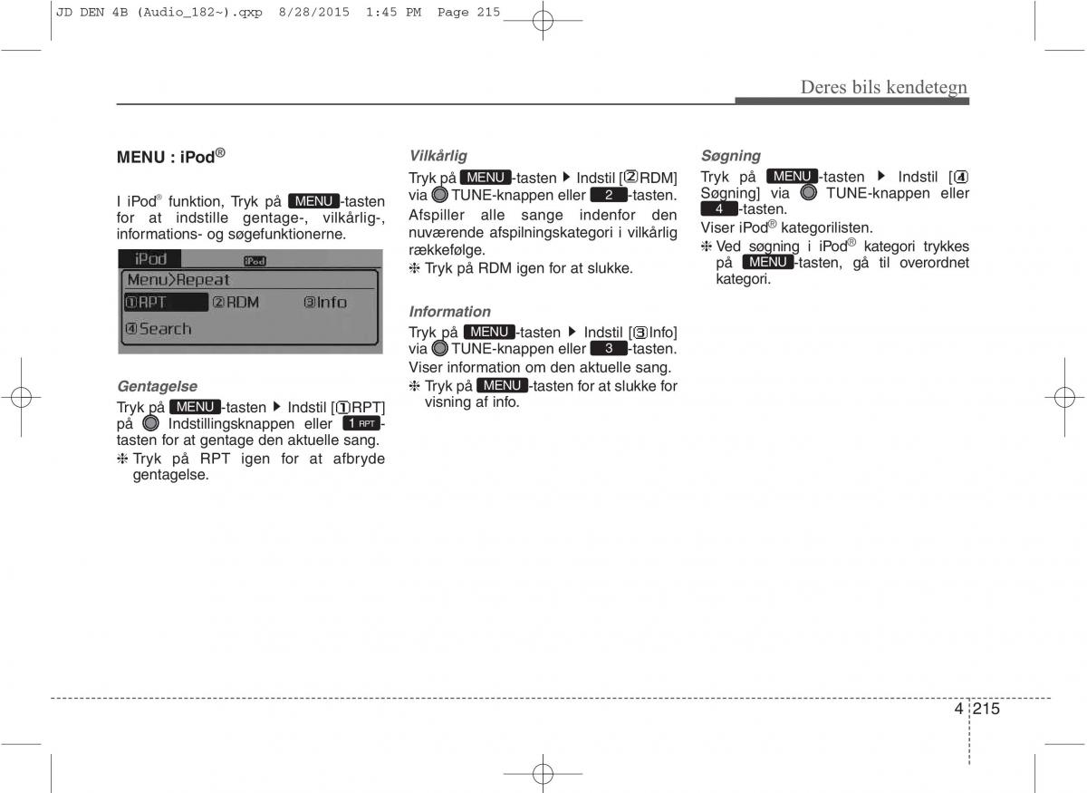 KIA Ceed II 2 Bilens instruktionsbog / page 299