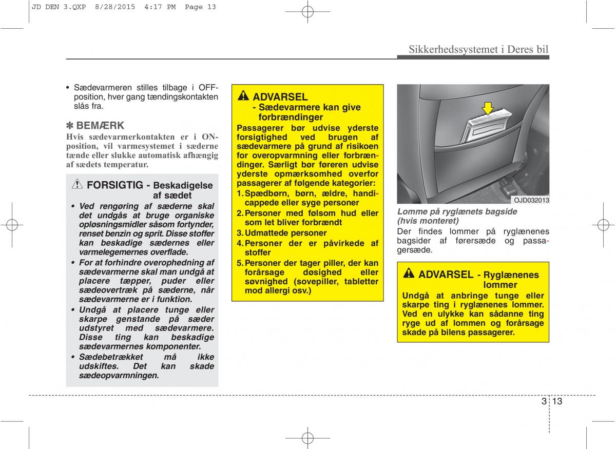 KIA Ceed II 2 Bilens instruktionsbog / page 30