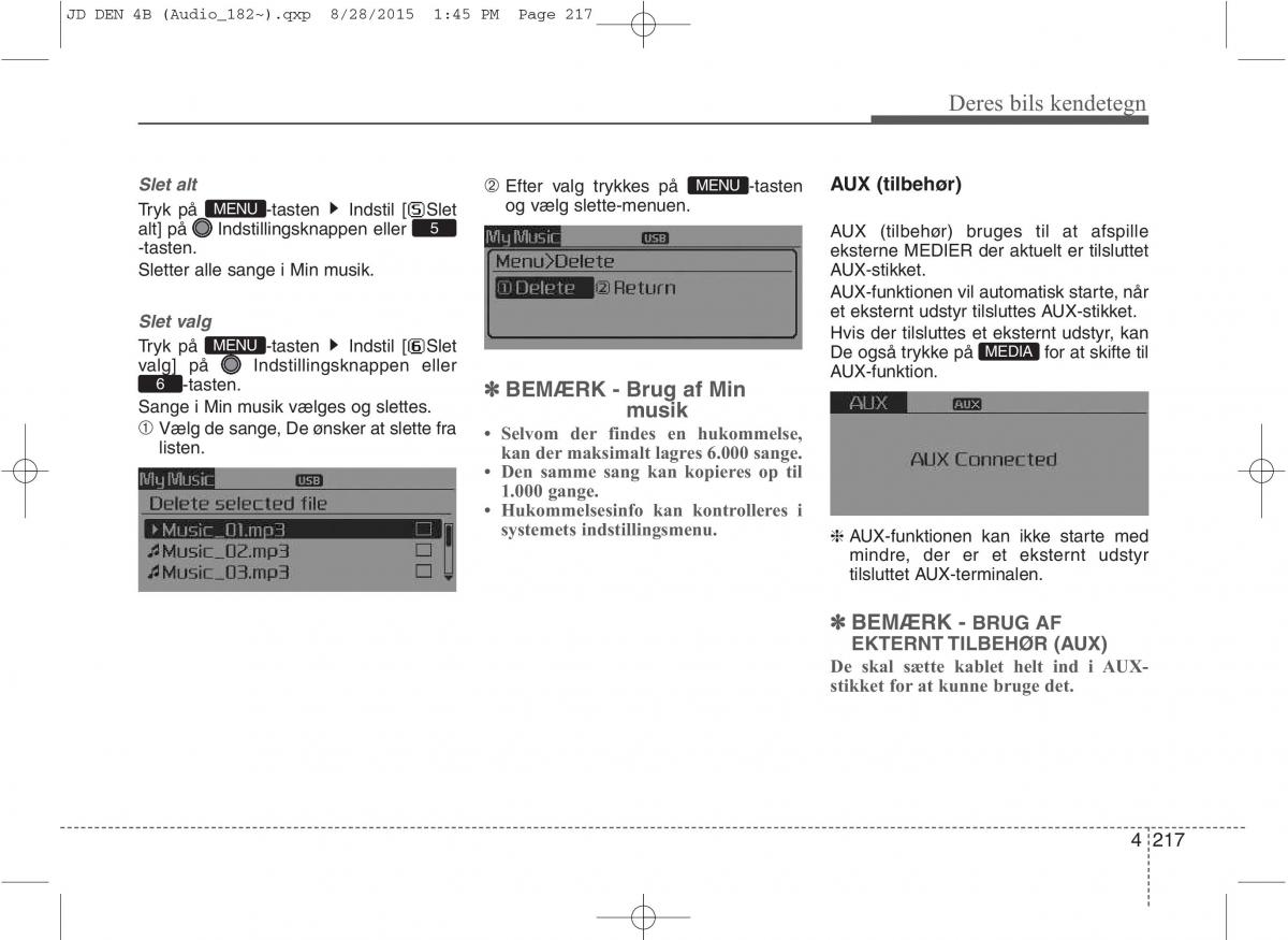 KIA Ceed II 2 Bilens instruktionsbog / page 301