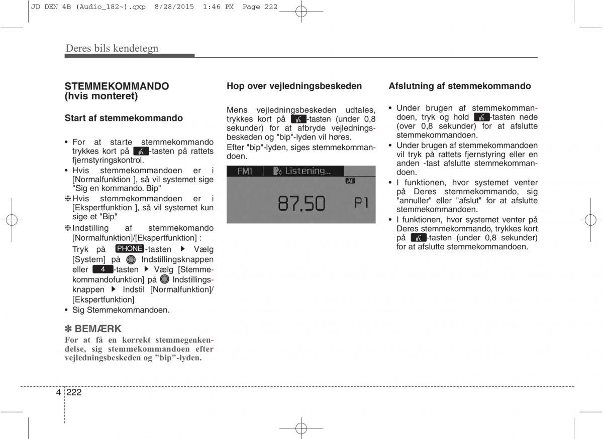 KIA Ceed II 2 Bilens instruktionsbog / page 306