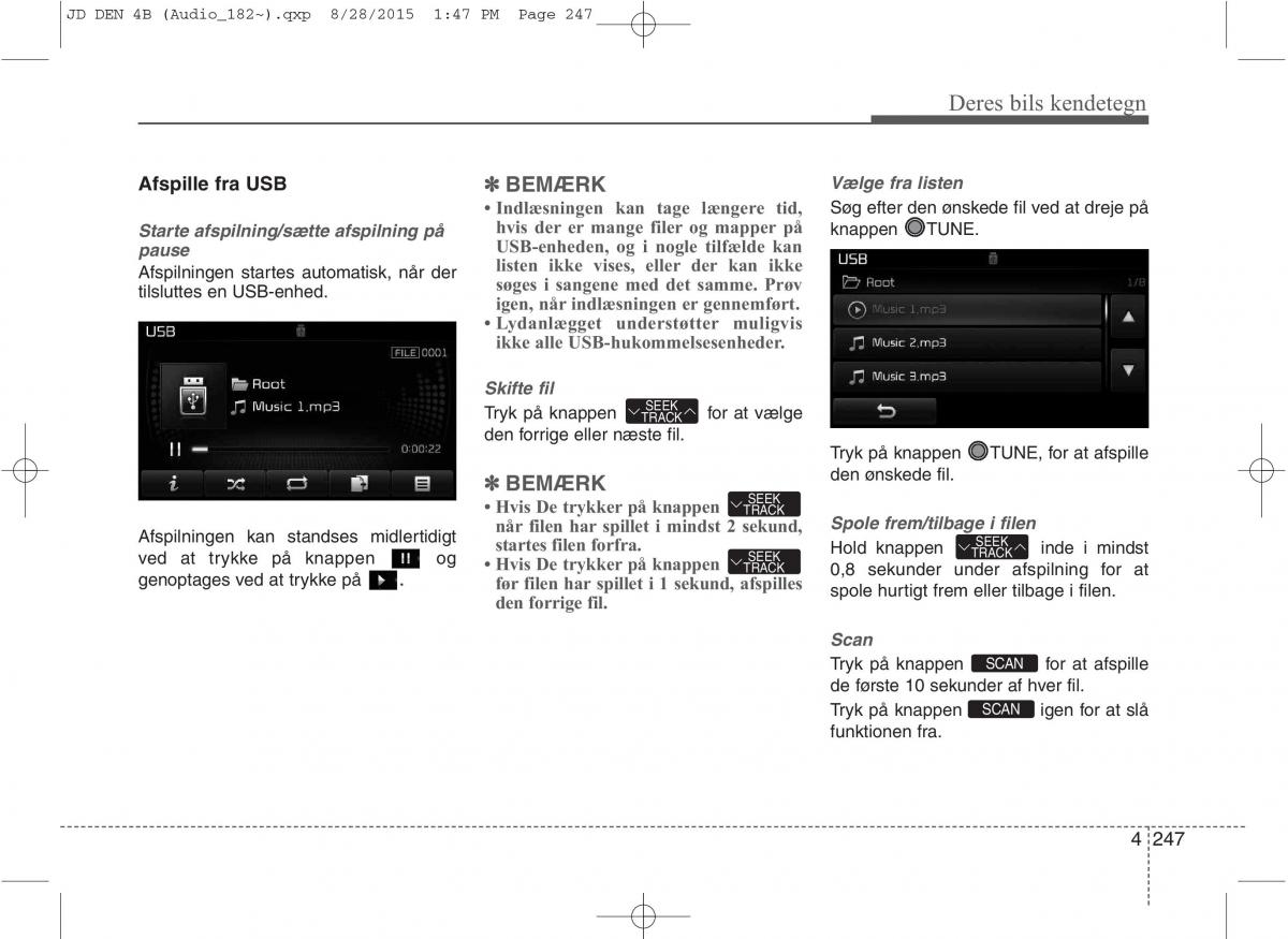 KIA Ceed II 2 Bilens instruktionsbog / page 331