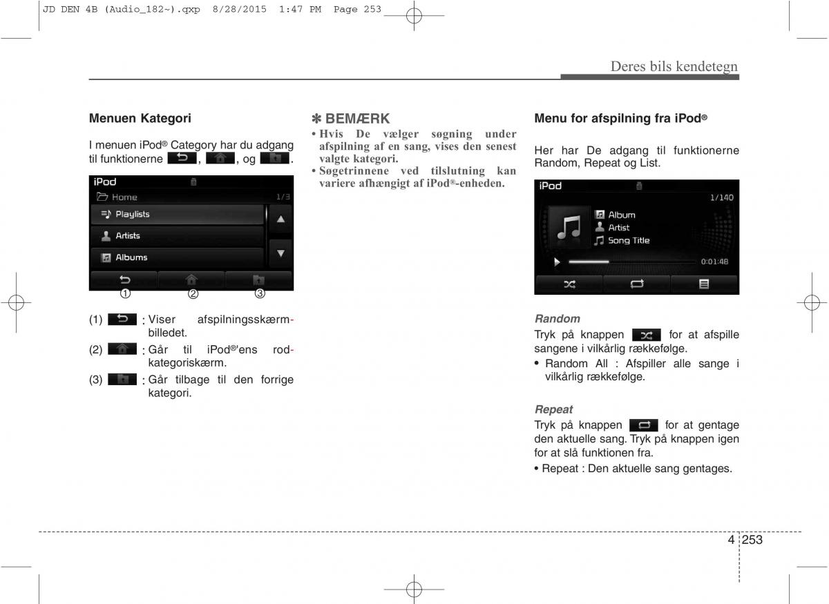 KIA Ceed II 2 Bilens instruktionsbog / page 337