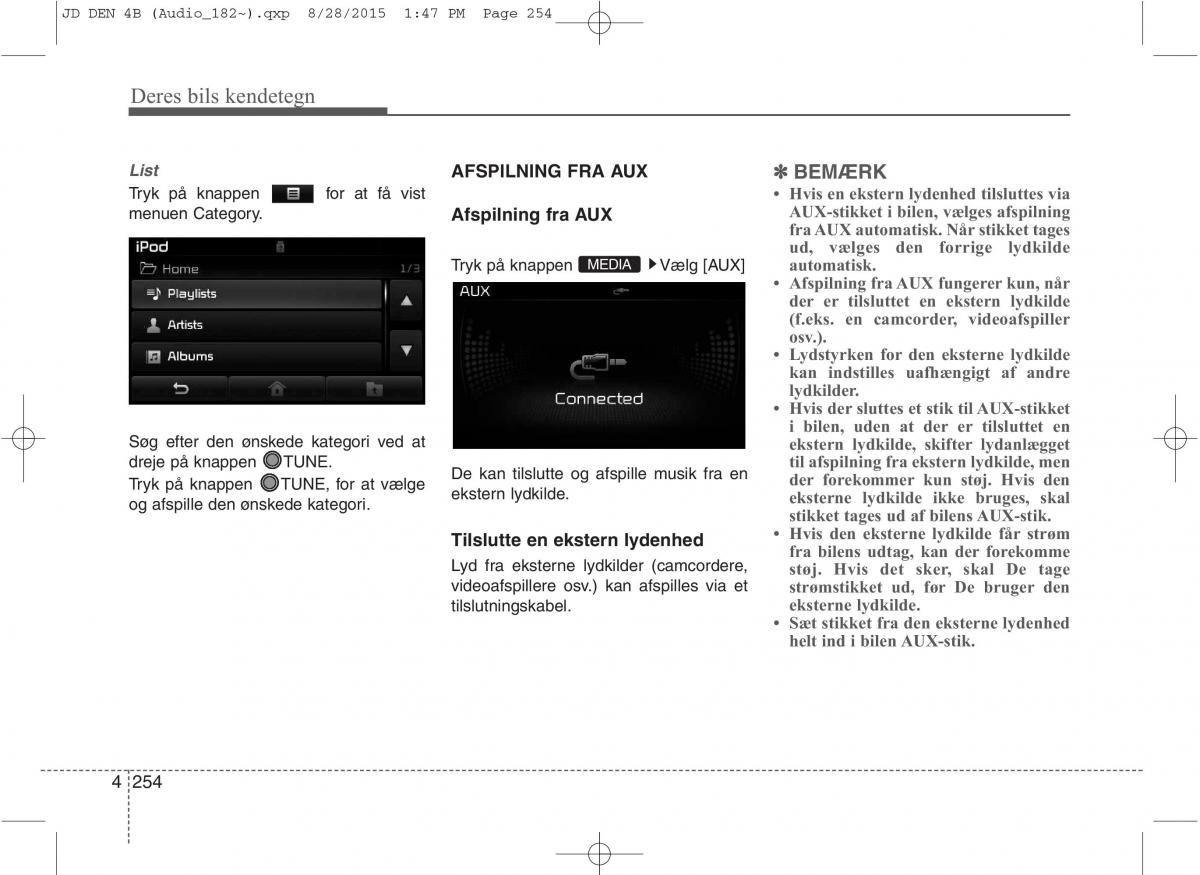 KIA Ceed II 2 Bilens instruktionsbog / page 338