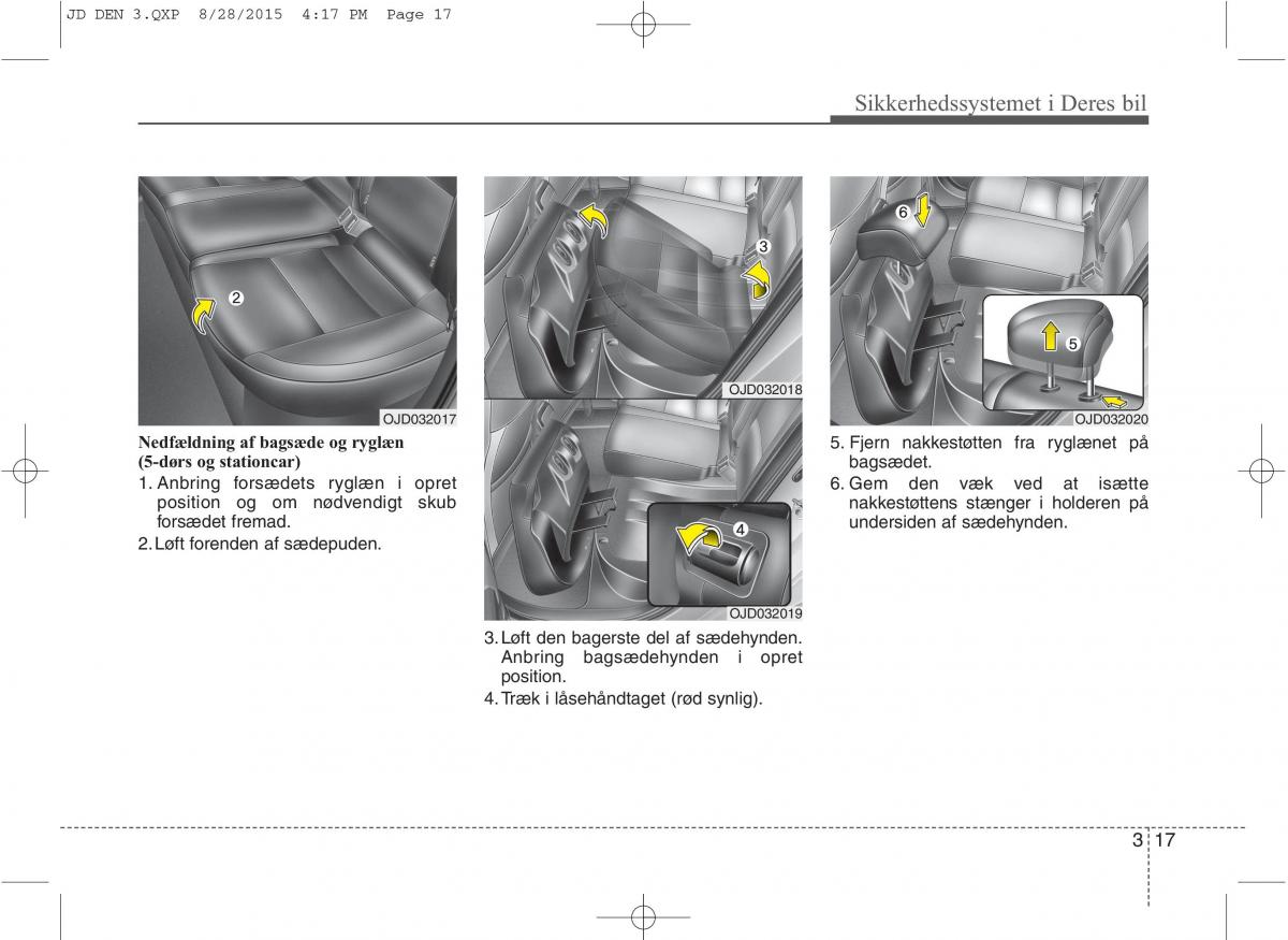 KIA Ceed II 2 Bilens instruktionsbog / page 34