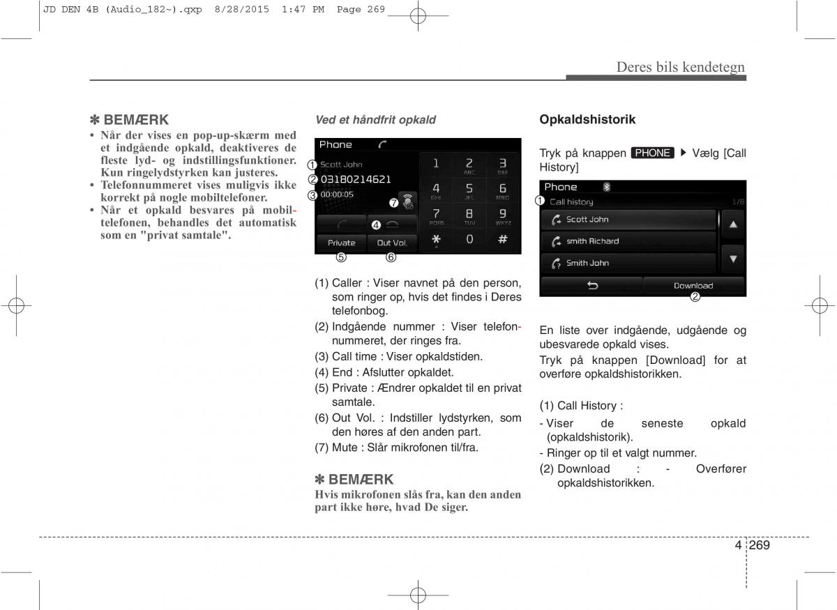 KIA Ceed II 2 Bilens instruktionsbog / page 353