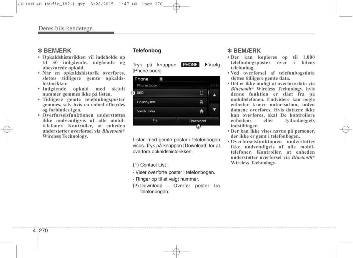 KIA Ceed II 2 Bilens instruktionsbog / page 354