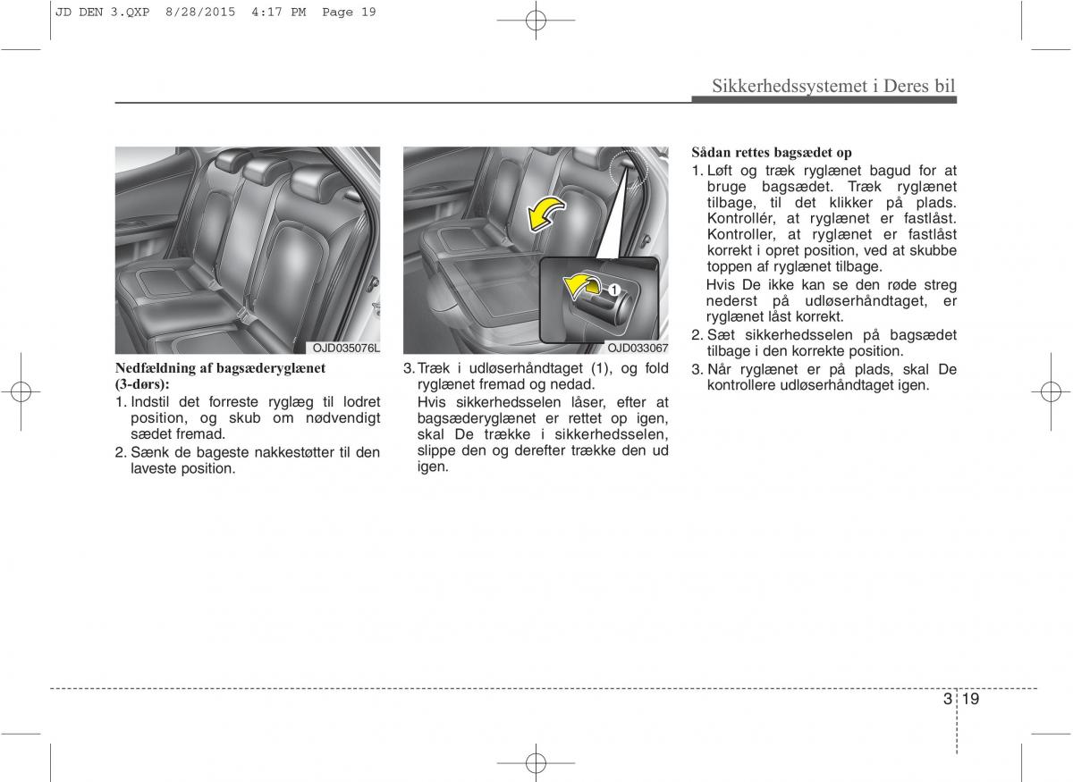 KIA Ceed II 2 Bilens instruktionsbog / page 36