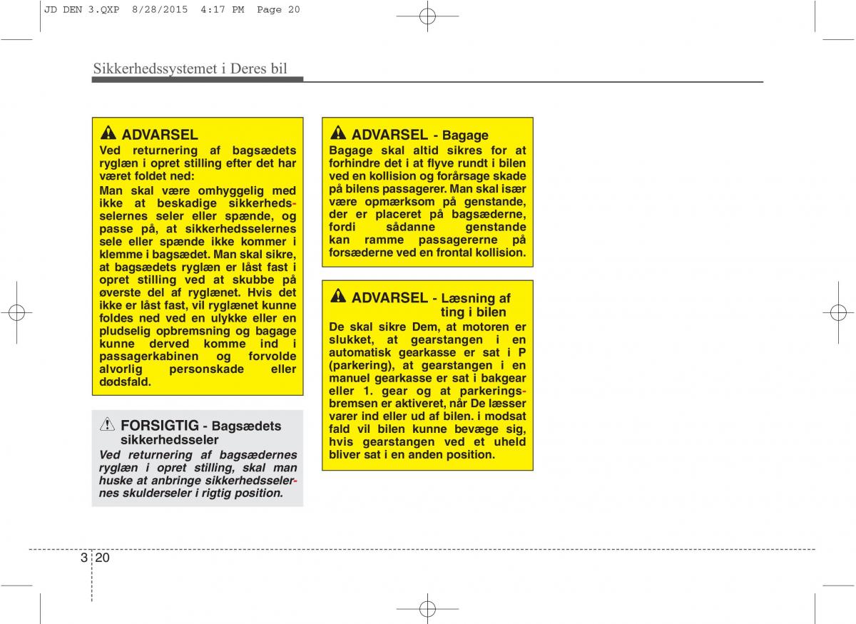 KIA Ceed II 2 Bilens instruktionsbog / page 37