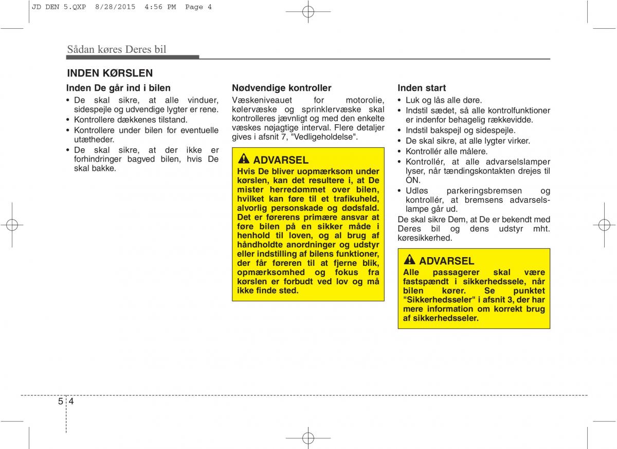 KIA Ceed II 2 Bilens instruktionsbog / page 376