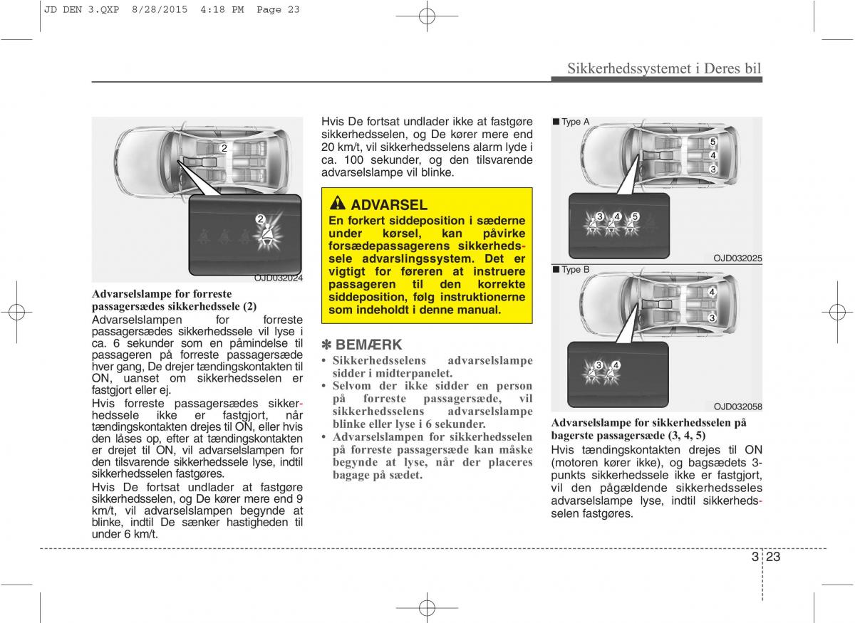 KIA Ceed II 2 Bilens instruktionsbog / page 40