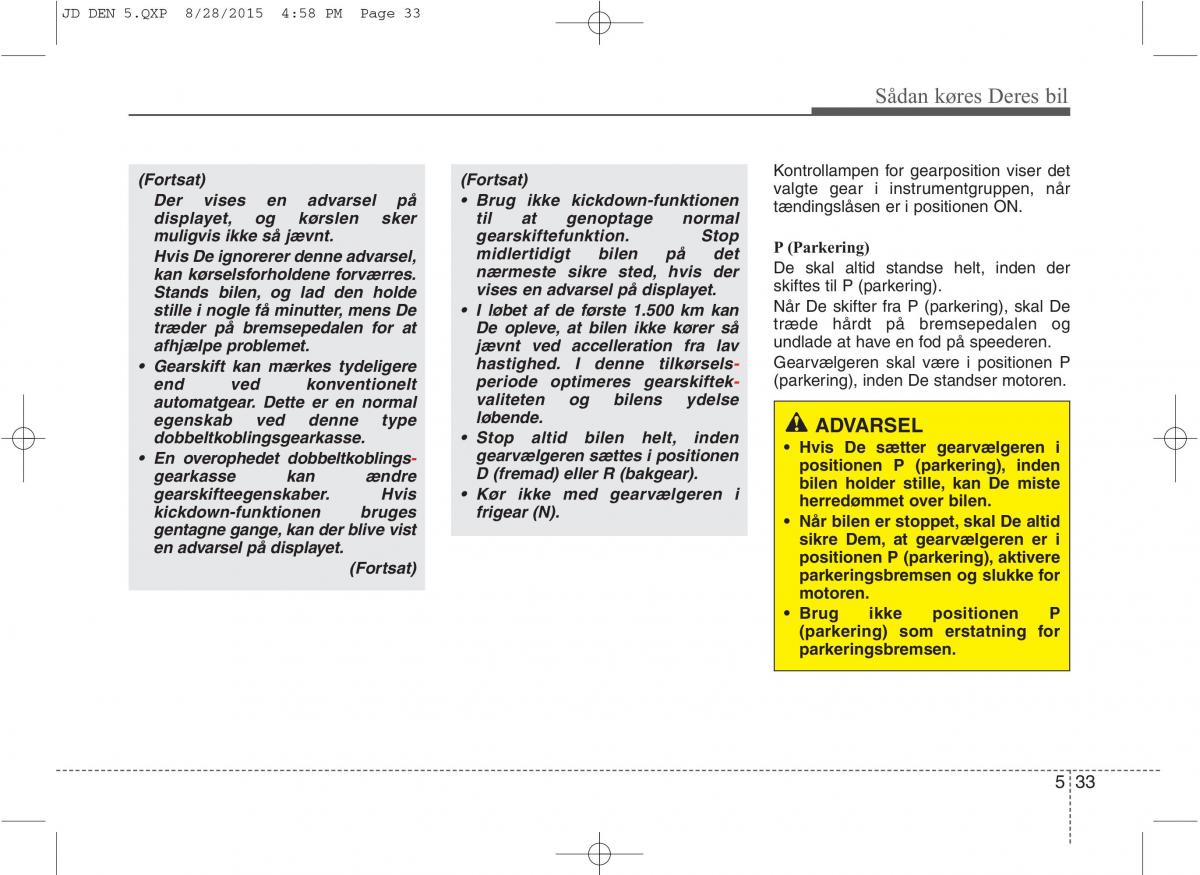 KIA Ceed II 2 Bilens instruktionsbog / page 405