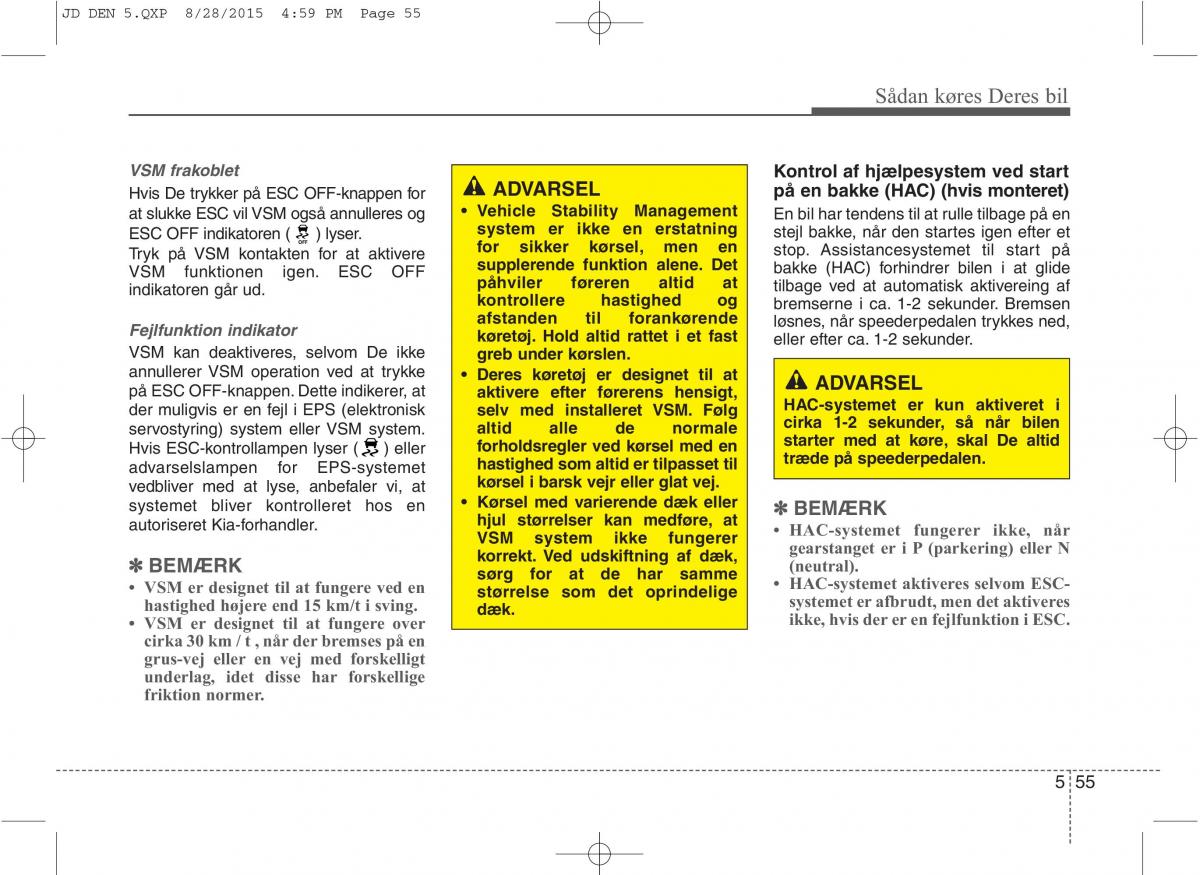 KIA Ceed II 2 Bilens instruktionsbog / page 427