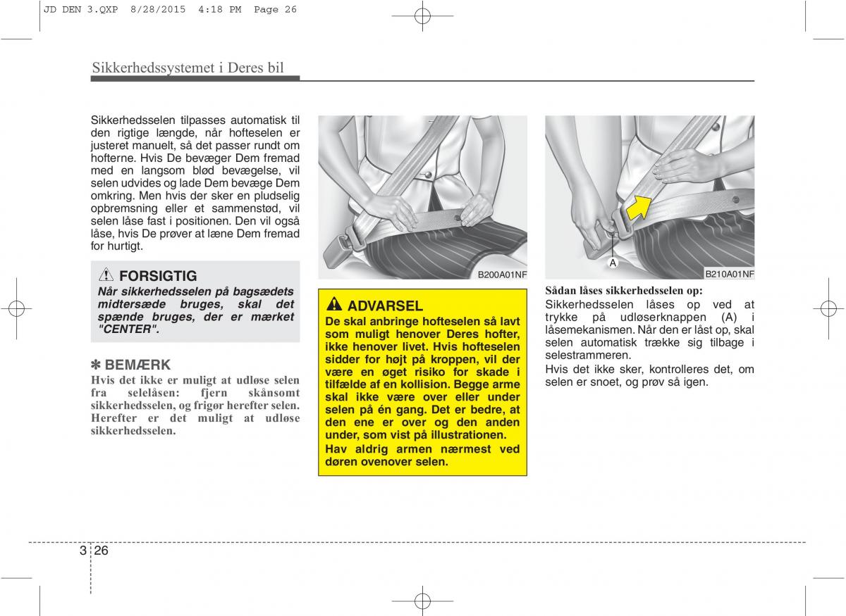 KIA Ceed II 2 Bilens instruktionsbog / page 43